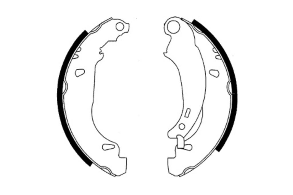 Jeu de 4 mâchoires de frein (Garniture de frein à tambour) FERODO FSB576