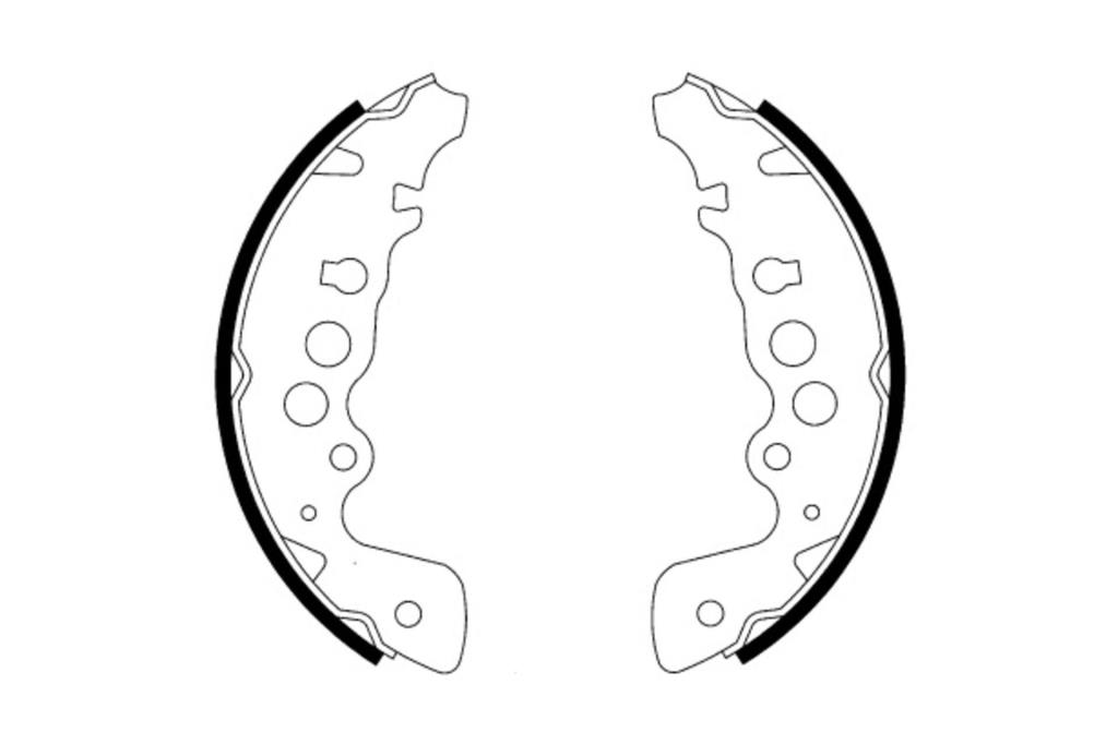 Jeu de 4 mâchoires de frein (Garniture de frein à tambour) FERODO FSB578