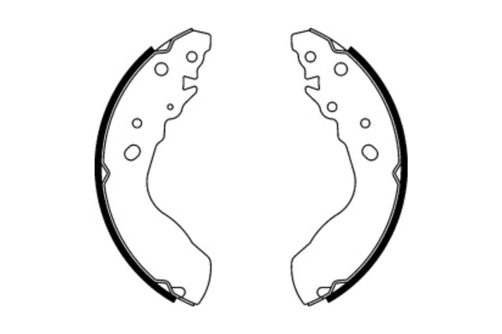 Jeu de 4 mâchoires de frein (Garniture de frein à tambour) FERODO FSB580