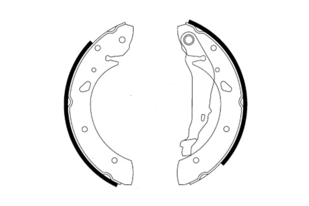 Jeu de 4 mâchoires de frein (Garniture de frein à tambour) FERODO FSB581