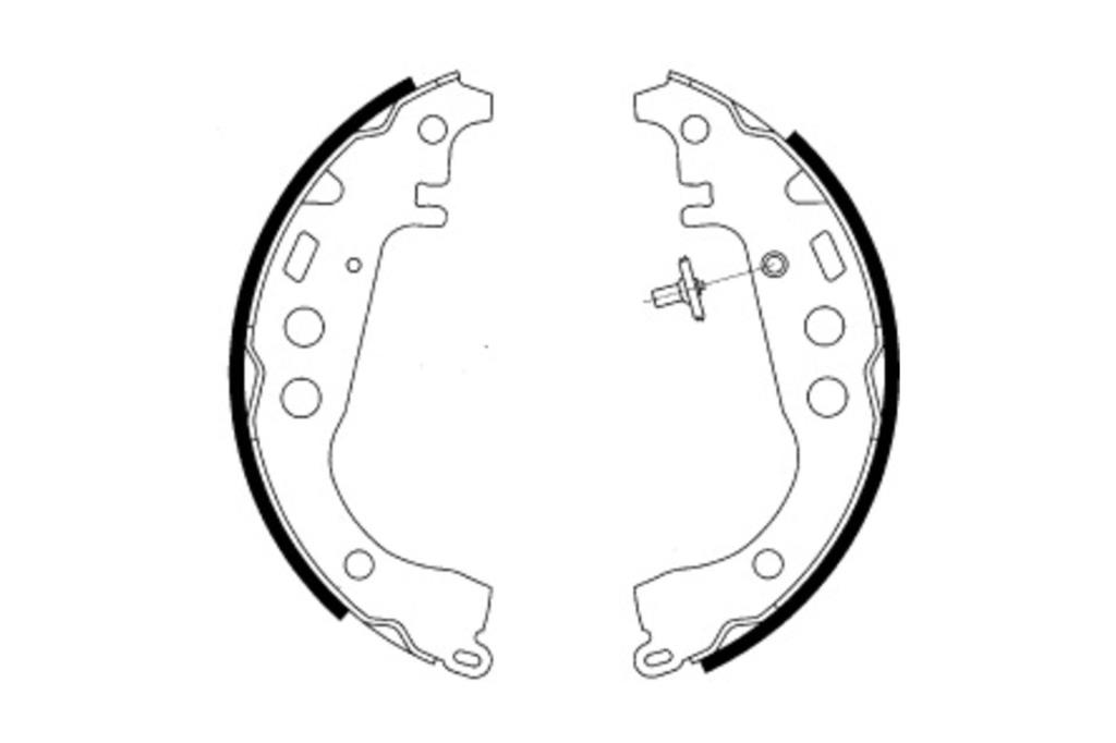 Jeu de 4 mâchoires de frein (Garniture de frein à tambour) FERODO FSB582