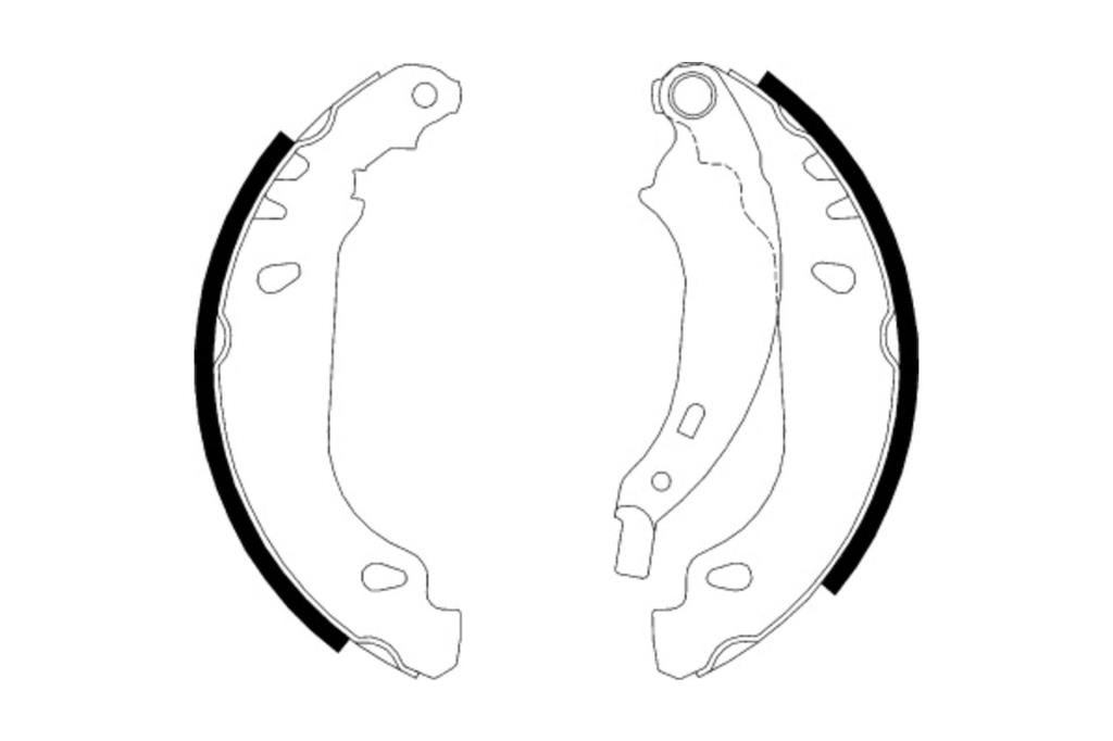 Jeu de 4 mâchoires de frein (Garniture de frein à tambour) FERODO FSB584
