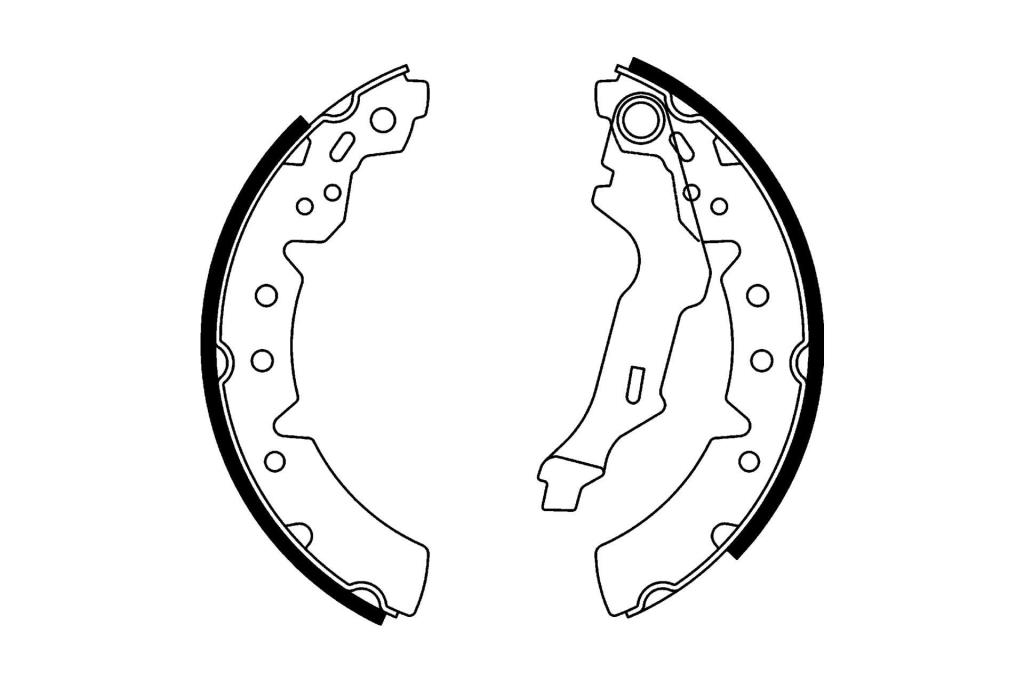 Jeu de 4 mâchoires de frein (Garniture de frein à tambour) FERODO FSB591