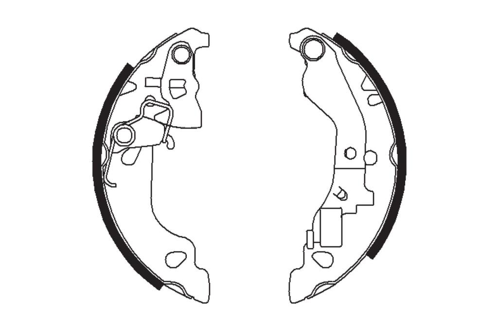 Jeu de 4 mâchoires de frein (Garniture de frein à tambour) FERODO FSB602