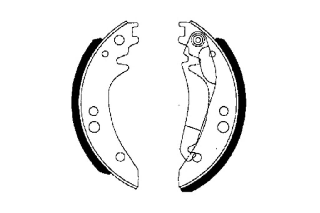 Jeu de 4 mâchoires de frein (Garniture de frein à tambour) FERODO FSB615