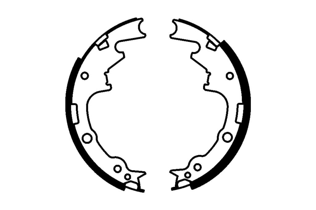Jeu de 4 mâchoires de frein (Garniture de frein à tambour) FERODO FSB619