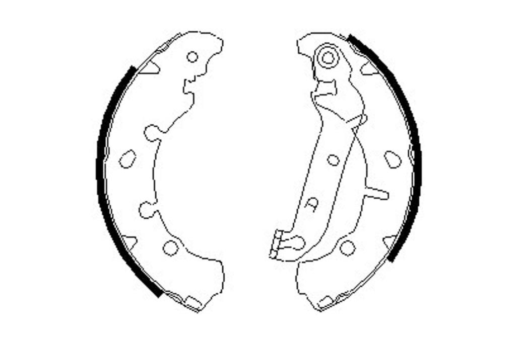 Jeu de 4 mâchoires de frein (Garniture de frein à tambour) FERODO FSB635