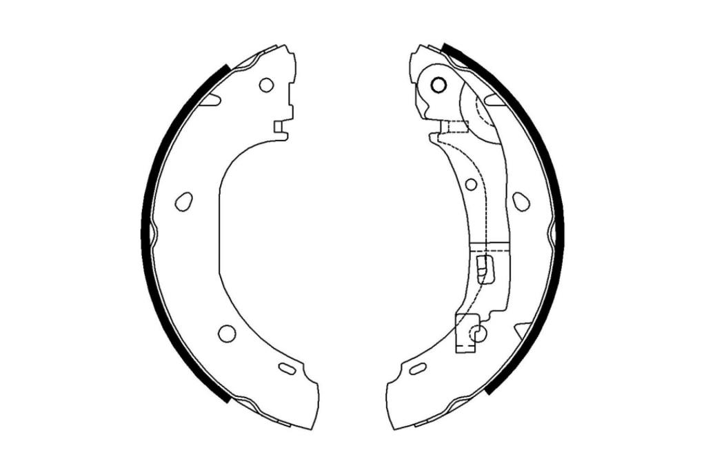 Jeu de 4 mâchoires de frein (Garniture de frein à tambour) FERODO FSB652