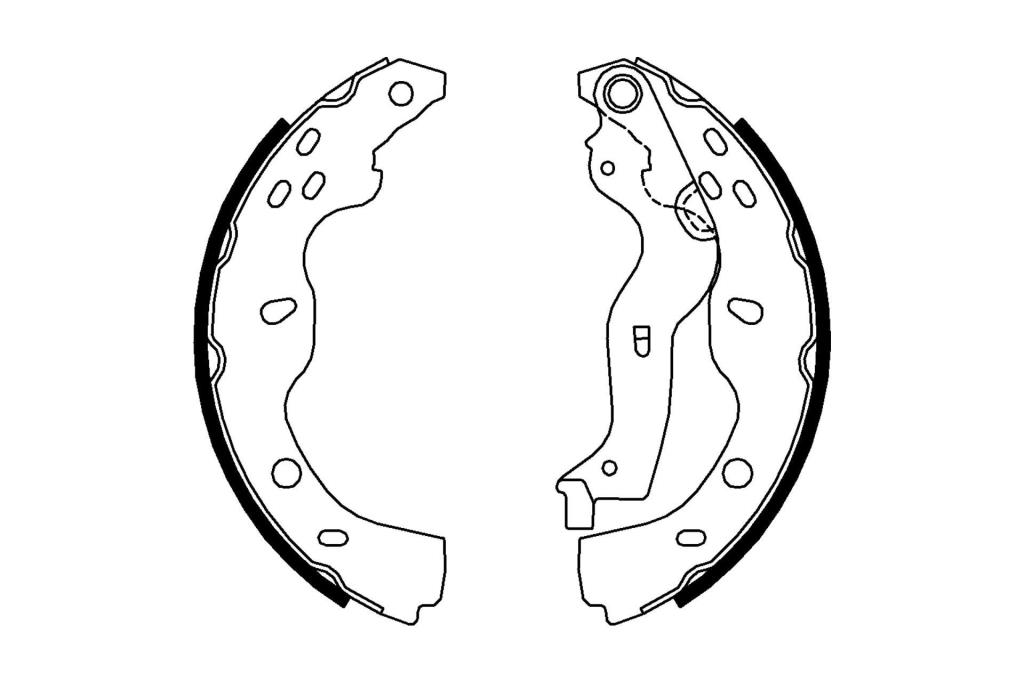 Jeu de 4 mâchoires de frein (Garniture de frein à tambour) FERODO FSB691