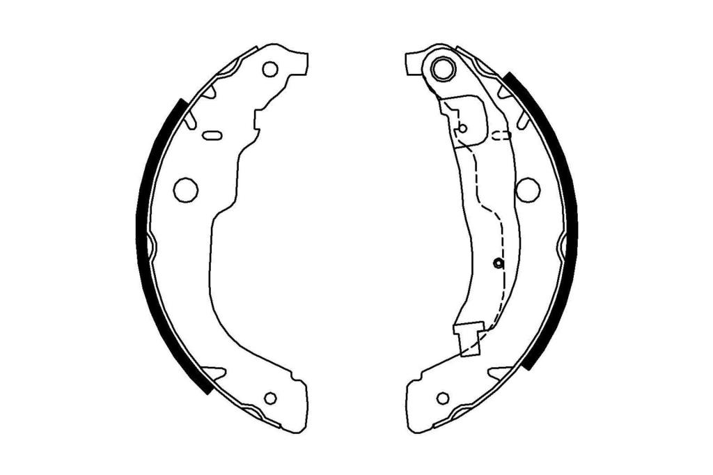 Jeu de 4 mâchoires de frein (Garniture de frein à tambour) FERODO FSB694