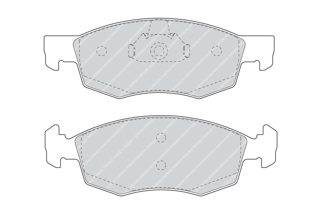 Jeu de 4 plaquettes de frein FERODO ref. FDB1376
