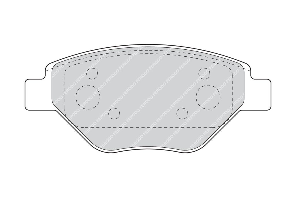 Jeu de 4 plaquettes de frein FERODO ref. FDB1409