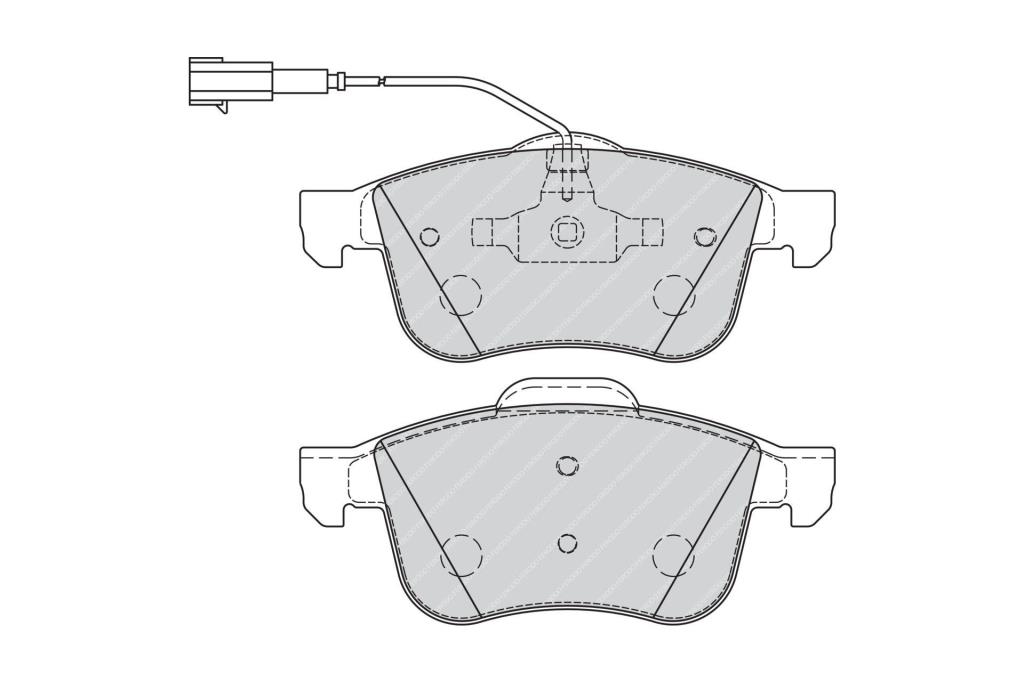 Jogo de 4 pastilhas de travão FERODO ref. FDB1805