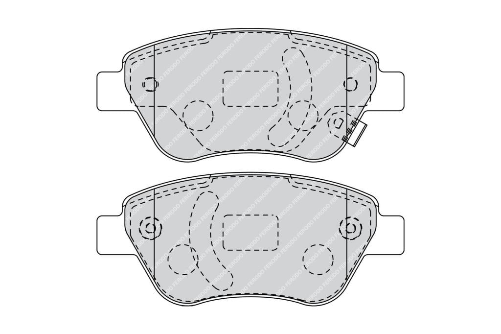 Jeu de 4 plaquettes de frein FERODO ref. FDB1920