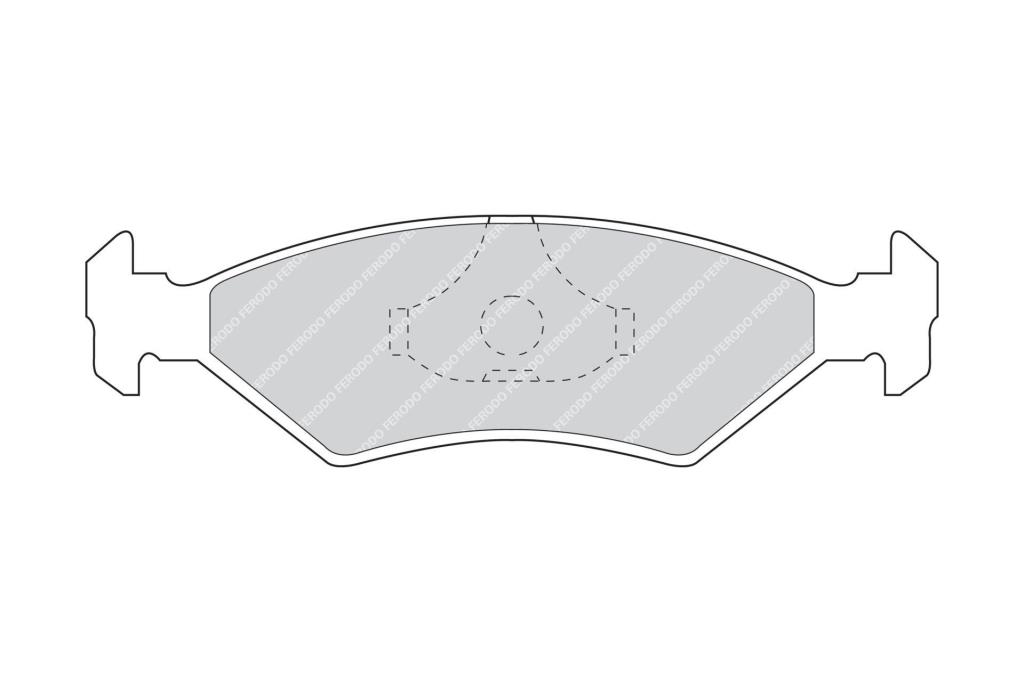 Jeu de 4 plaquettes de frein FERODO ref. FDB206