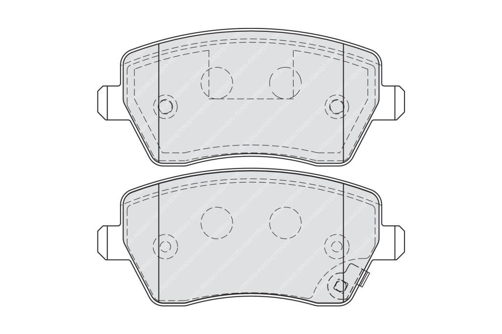 Jogo de 4 pastilhas de travão FERODO ref. FDB4069