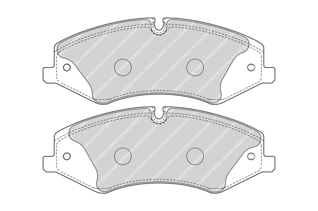 Jeu de 4 plaquettes de frein FERODO  ref. FDB4104