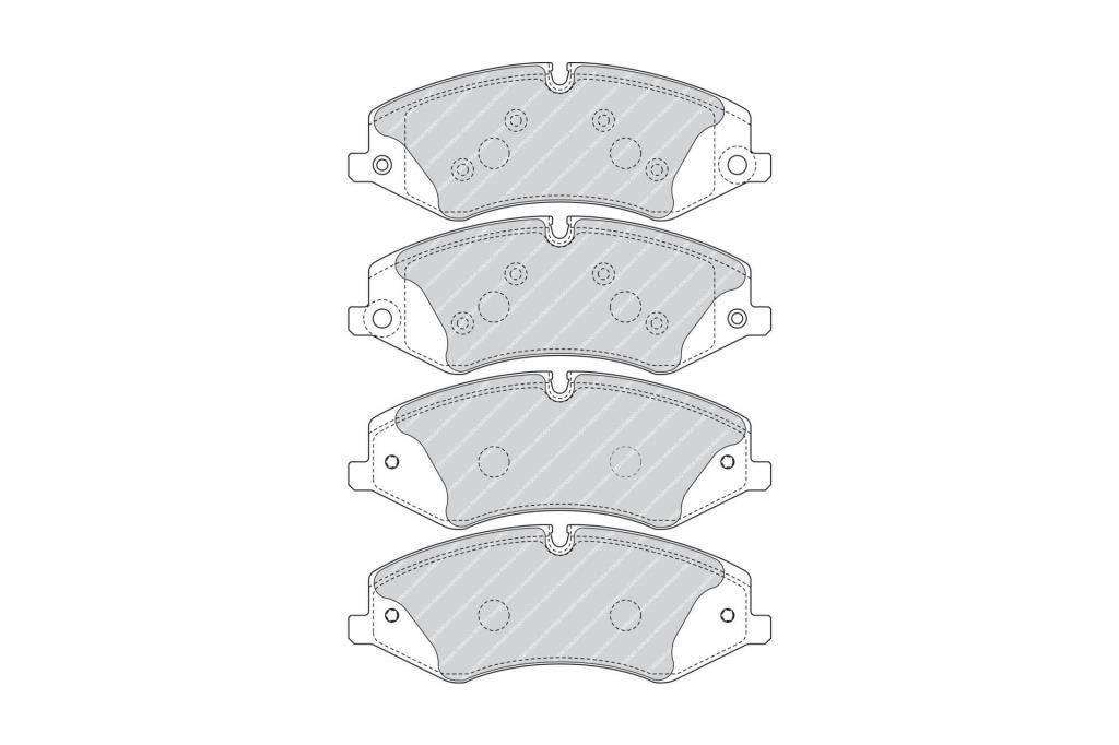 Jeu de 4 plaquettes de frein FERODO ref. FDB4455