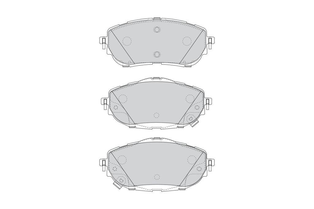 Jeu de 4 plaquettes de frein FERODO  ref. FDB4648