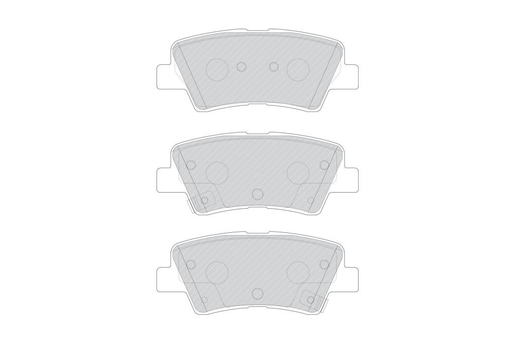 Jeu de 4 plaquettes de frein FERODO  ref. FDB4833