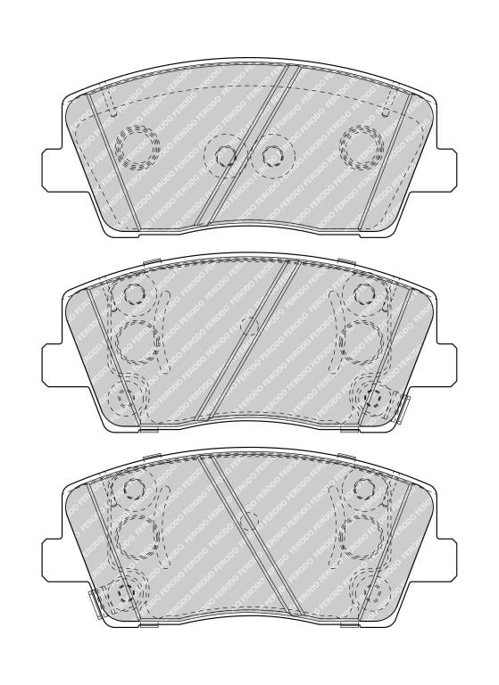Jeu de 4 plaquettes de frein FERODO ref. FDB5045