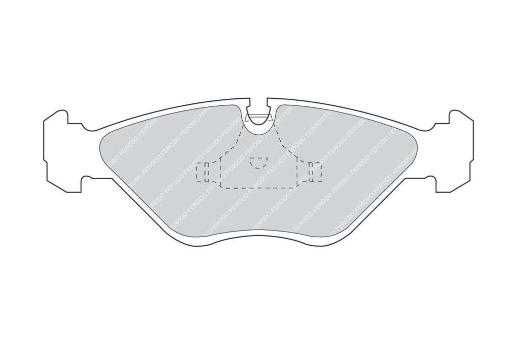 Jogo de 4 pastilhas de travão FERODO ref. FDB670