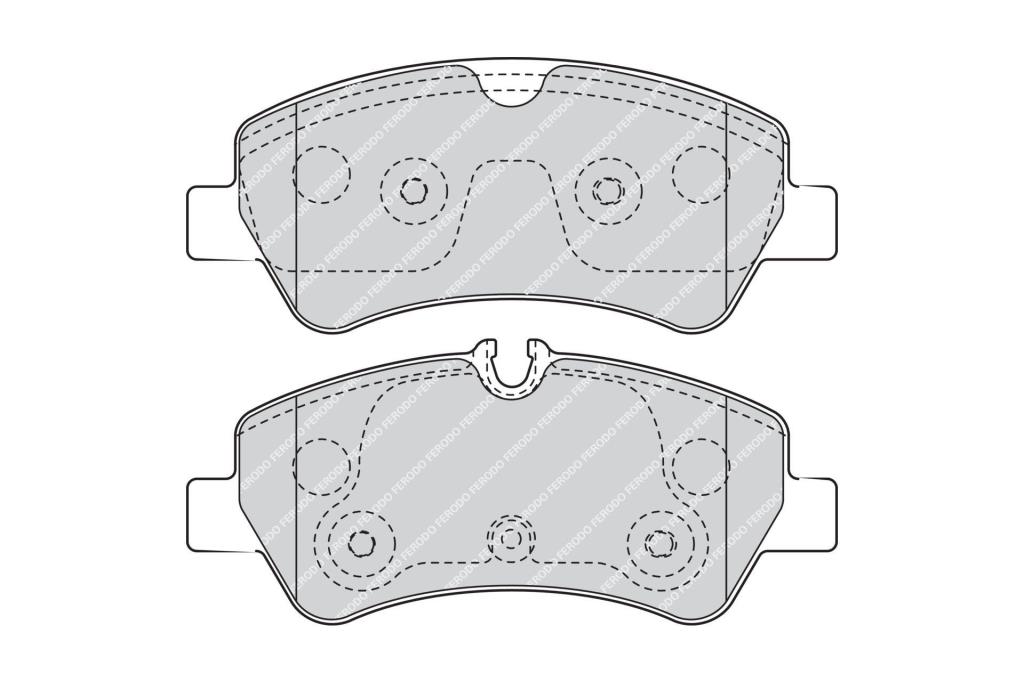 Jeu de 4 plaquettes de frein FERODO  ref. FVR4398