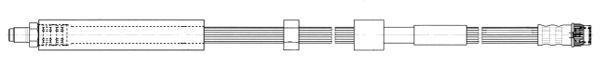 Flexible de frein (Durite de frein) FERODO ref. FHY2650