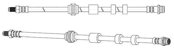 Flexible de frein (Durite de frein) FERODO ref. FHY2719