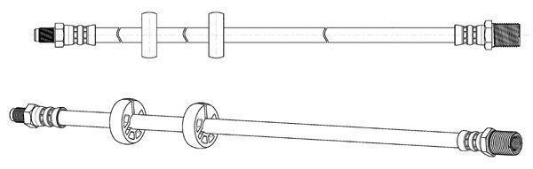 Flexible de frein (Durite de frein) FERODO FHY2795