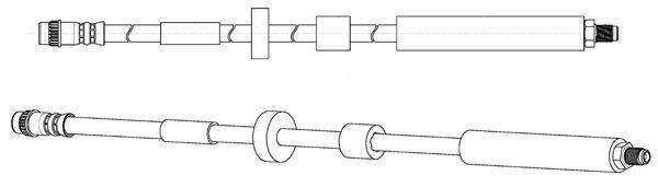 Flexible de frein (Durite de frein) FERODO ref. FHY2801