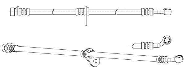 Flexible de frein (Durite de frein) FERODO ref. FHY2806