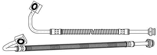Flexible de frein (Durite de frein) FERODO ref. FHY2818