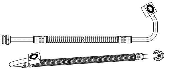 Flexible de frein (Durite de frein) FERODO ref. FHY2819