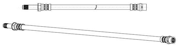 Flexible de frein (Durite de frein) FERODO  ref. FHY3038