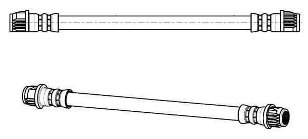 Flexible de frein (Durite de frein) FERODO ref. FHY3064