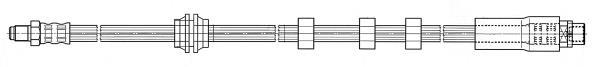 Flexible de frein (Durite de frein) FERODO ref. FHY3092