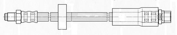 Flexible de frein (Durite de frein) FERODO FHY3116