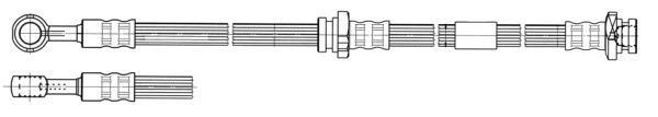 Flexible de frein (Durite de frein) FERODO ref. FHY3181