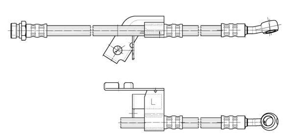 Flexible de frein (Durite de frein) FERODO ref. FHY3261