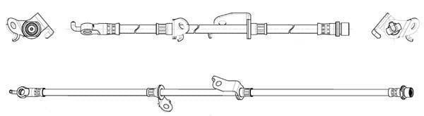 Flexible de frein (Durite de frein) FERODO ref. FHY3300