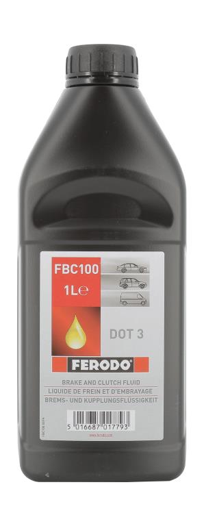 Liquide de frein (Huile de frein) FERODO 1.0 L - ref. FBC100