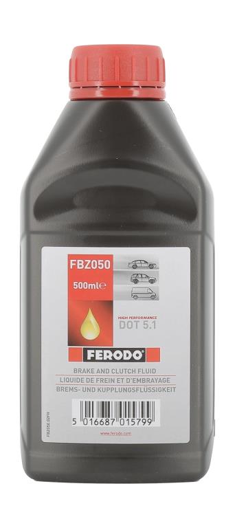 Liquide de frein (Huile de frein) FERODO 0.5 L - ref. FBZ050
