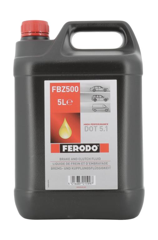 Liquide de frein (Huile de frein) FERODO 5.0 L - ref. FBZ500