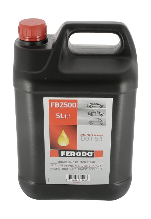 Liquide de frein (Huile de frein) FERODO 5.0 L - ref. FBZ500