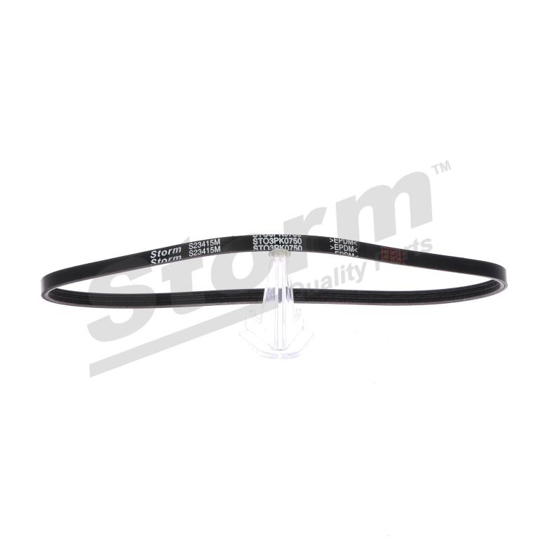 Courroie trapézoïdale à nervures Storm ref. STO3PK0750