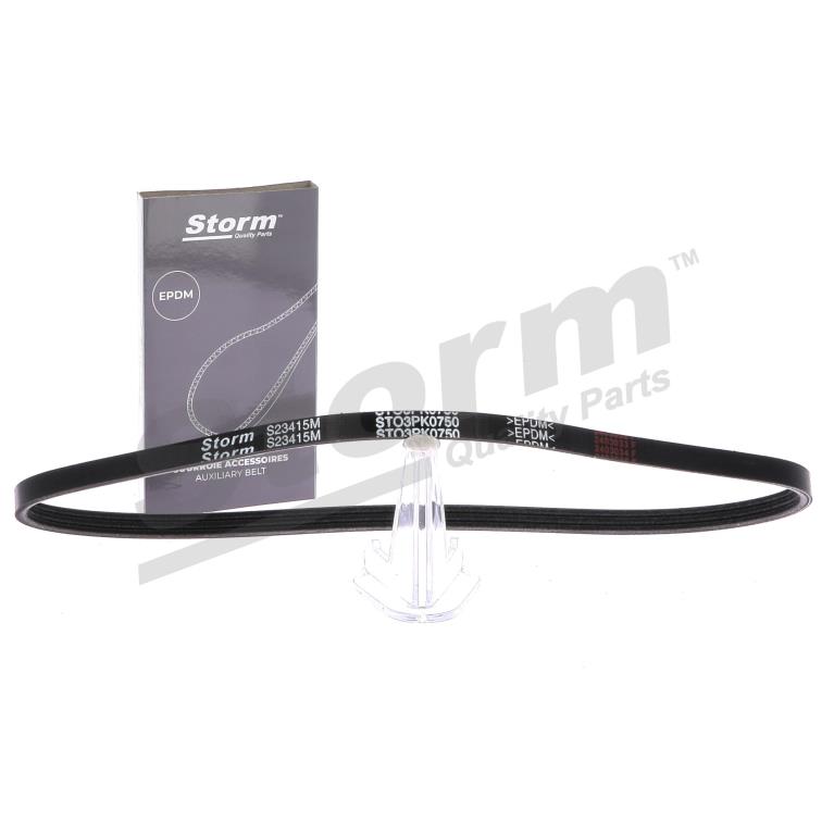 Courroie trapézoïdale à nervures Storm ref. STO3PK0750