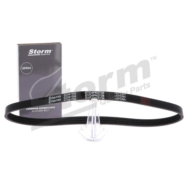 Courroie trapézoïdale à nervures Storm ref. STO4PK0738