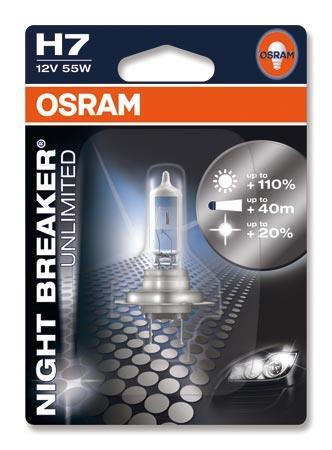 Lámpara OSRAM H7 NIGHT BREAKER UNLIMITED - 64210NBU-01B - al mejor
