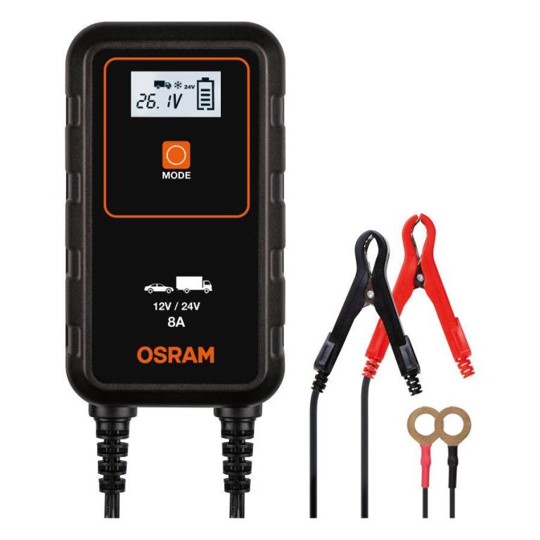 Chargeur de batterie de voiture ((de 6 à 12 V, et câbles)) OSRAM ref. OEBCS908